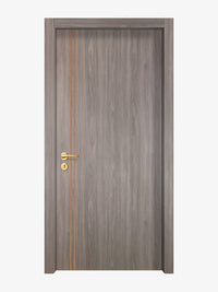 Arctic Ash Interior Double Door Slabs - Aliyah 2L Concave Design in Copper Pearl epoxy
