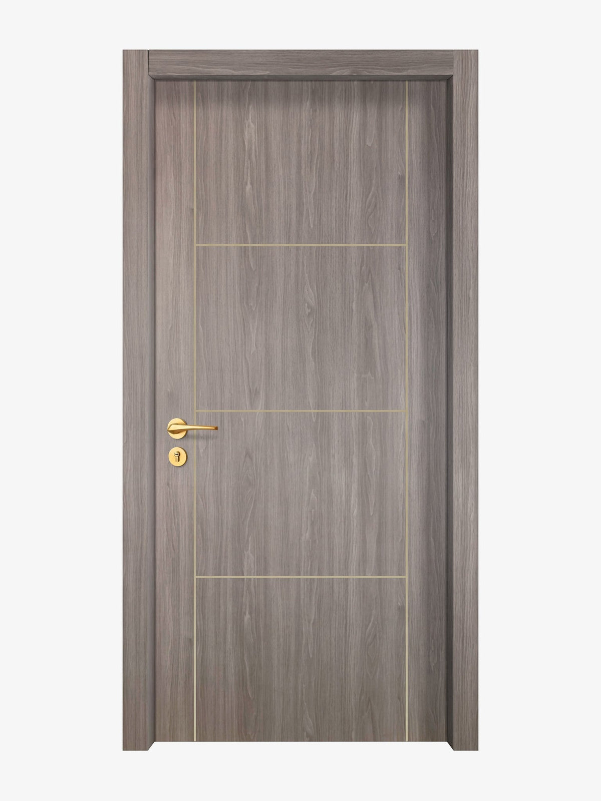 Arctic Ash Interior Double Door Slabs - Scala 3 Concave Design in Almond Cream epoxy