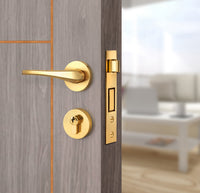 Arctic Ash Interior Double Door Slabs - Scala 1 Concave Design in Copper Pearl epoxy, angled view