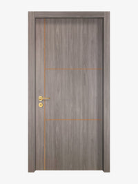 Arctic Ash Interior Door Slab - Axis 2 Concave Design in Copper Pearl epoxy