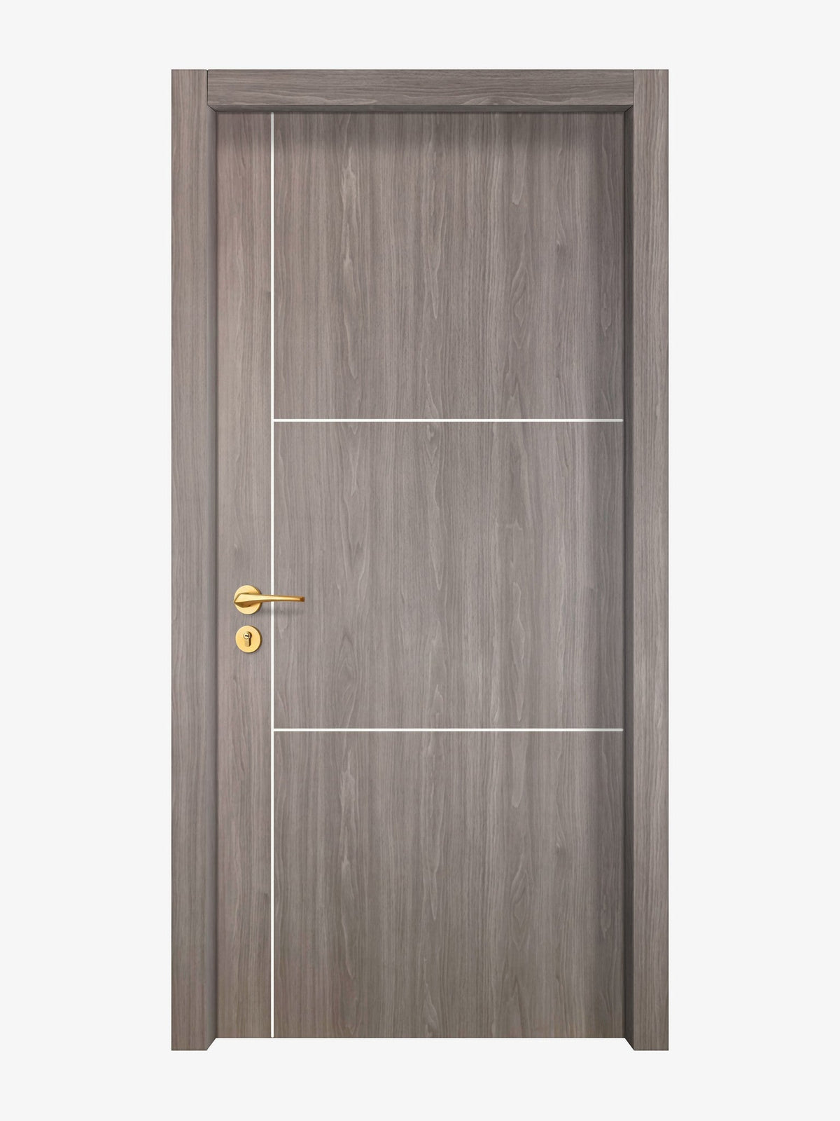 Arctic Ash Interior Double Door Slabs - Axis 2 Concave Design in Bright White epoxy