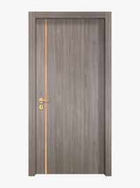 Arctic Ash Interior Double Door Slabs - Aliyah 1L Inlay Design in Brushed Rose Gold epoxy