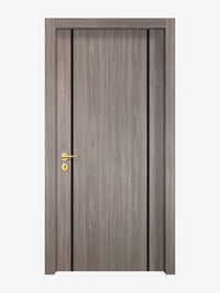 Arctic Ash Interior Double Door Slabs - Aliyah 2 Inlay Design in Glossy Black epoxy