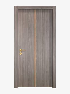 Arctic Ash Interior Double Door Slabs - Aliyah 1C Inlay Design (I2204)