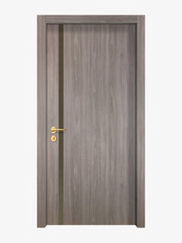 Arctic Ash Interior Double Door Slabs - Aliyah 1L Inlay Design in Bronze epoxy