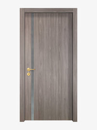 Arctic Ash Interior Double Door Slabs - Aliyah 1L Inlay Design in Gray epoxy