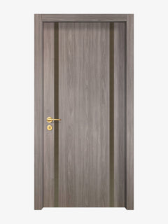 Arctic Ash Interior Door Slab - Aliyah 2 Inlay Design (I5203)