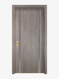Arctic Ash Interior Double Door Slabs - Aliyah 2 Inlay Design in Gray epoxy