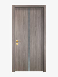 Arctic Ash Interior Door Slab - Aliyah 1C Inlay Design in Gray epoxy