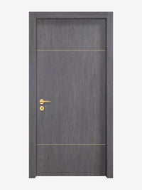 Charcoal Oak Interior Door Slab - Elevar 2W Concave Design in Almond Cream epoxy