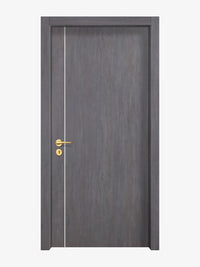 Charcoal Oak Interior Door Slab - Aliyah 1L Concave Design in Bright White epoxy