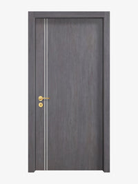 Charcoal Oak Interior Door Slab - Aliyah 2L Concave Design in Bright White epoxy