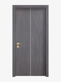 Charcoal Oak Interior Double Door Slabs - Aliyah 1C Concave Design in Bright White epoxy