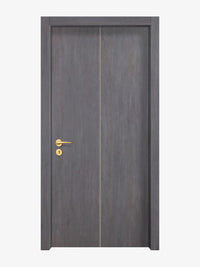 Charcoal Oak Interior Double Door Slabs - Aliyah 1C Concave Design in Almond Cream epoxy
