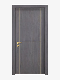 Charcoal Oak Interior Door Slab - Scala 1 Concave Design in Almond Cream epoxy