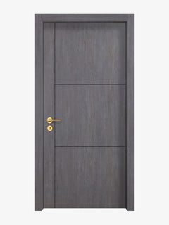 Charcoal Oak Interior Double Door Slabs - Axis 2 Concave Design