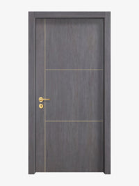 Charcoal Oak Interior Double Door Slabs - Axis 2 Concave Design in Almond Cream epoxy