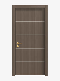 Dark Walnut Interior Door Slab - Elevar 4 Concave Design in Bright White epoxy
