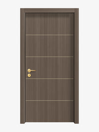 Dark Walnut Interior Double Door Slabs - Elevar 4 Concave Design in Almond Cream epoxy