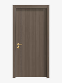 Dark Walnut Interior Door Slab - Aliyah 2L Concave Design in Black Pearl epoxy