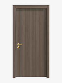 Dark Walnut Interior Door Slab - Aliyah 2L Concave Design in Bright White epoxy
