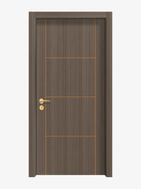 Dark Walnut Interior Double Door Slabs - Scala 3 Concave Design in Copper Pearl epoxy