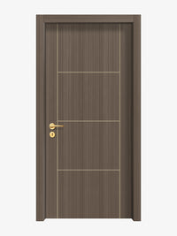Dark Walnut Interior Double Door Slabs - Scala 3 Concave Design in Almond Cream epoxy