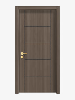 Dark Walnut Interior Door Slab - Scala 4 Concave Design