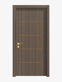 Dark Walnut Interior Double Door Slabs - Scala 4 Concave Design in Copper Pearl epoxy