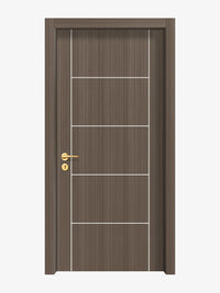Dark Walnut Interior Double Door Slabs - Scala 4 Concave Design in Bright White epoxy