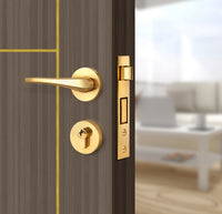 Dark Walnut Interior Door Slab - Scala 1 Concave Design in Solar Gold epoxy, angled view