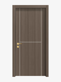 Dark Walnut Interior Door Slab - Scala 1 Concave Design in Bright White epoxy