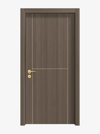 Dark Walnut Interior Door Slab - Scala 1 Concave Design in Almond Cream epoxy
