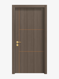 Dark Walnut Interior Double Door Slabs - Axis 2 Concave Design in Copper Pearl epoxy
