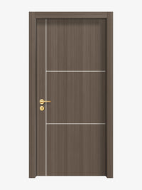 Dark Walnut Interior Door Slab - Axis 2 Concave Design in Bright White epoxy