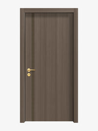 Dark Walnut Interior Double Door Slabs - Aliyah 1L Inlay Design in Bronze epoxy