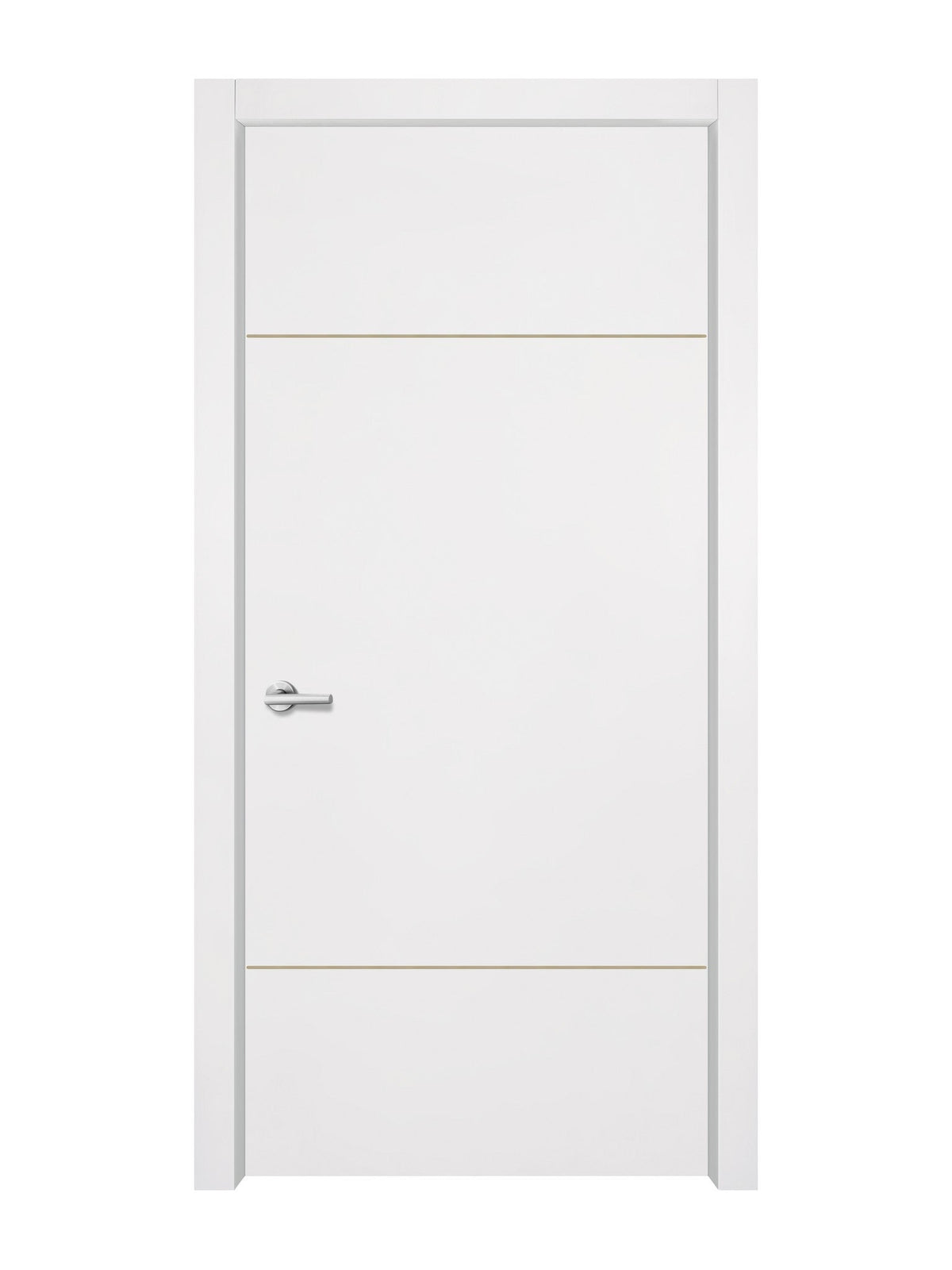 Glacier White Interior Double Door Slabs - Elevar 2W Concave Design in Almond Cream epoxy