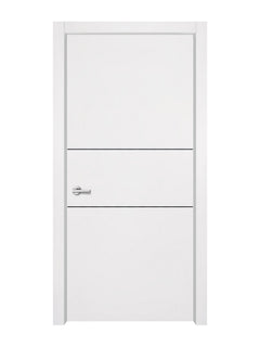 Glacier White Interior Door Slab - Elevar 2N Concave Design