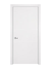 Glacier White Interior Door Slab - Elevar 2N Concave Design in Bright White epoxy