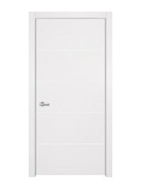Glacier White Interior Door Slab - Elevar 4 Concave Design in Bright White epoxy
