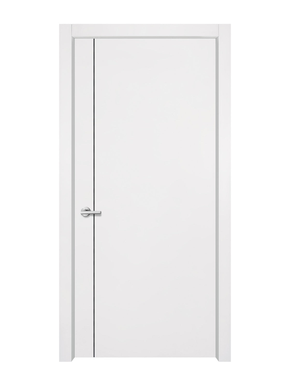 Glacier White Interior Double Door Slabs - Aliyah 1L Concave Design in Black Pearl epoxy