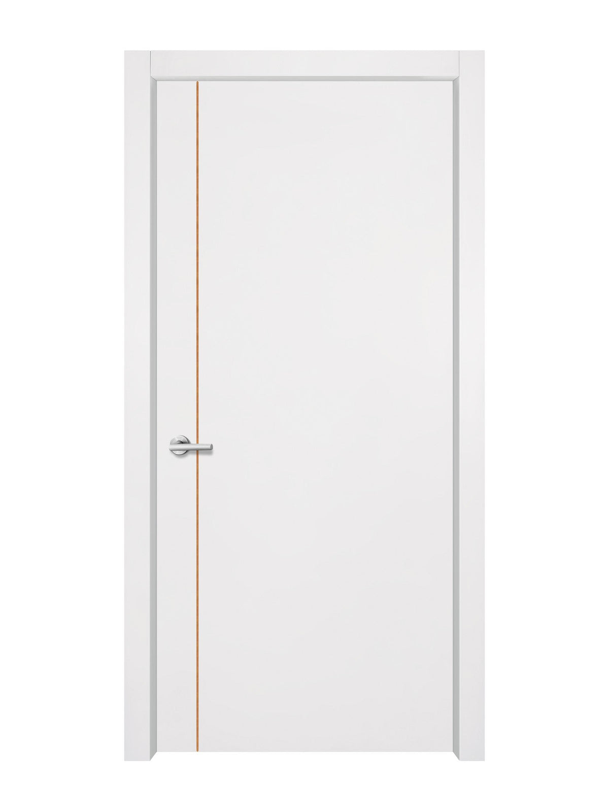 Glacier White Interior Double Door Slabs - Aliyah 1L Concave Design in Copper Pearl epoxy