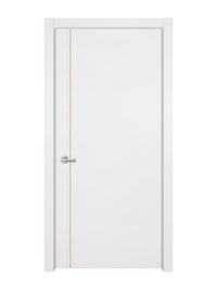 Glacier White Interior Double Door Slabs - Aliyah 1L Concave Design in Almond Cream epoxy
