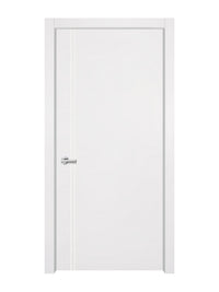 Glacier White Interior Door Slab - Aliyah 2L Concave Design in Bright White epoxy