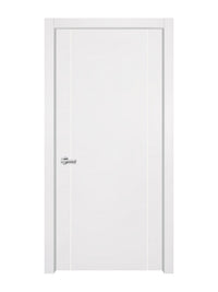Glacier White Interior Door Slab - Aliyah 2 Concave Design in Bright White epoxy