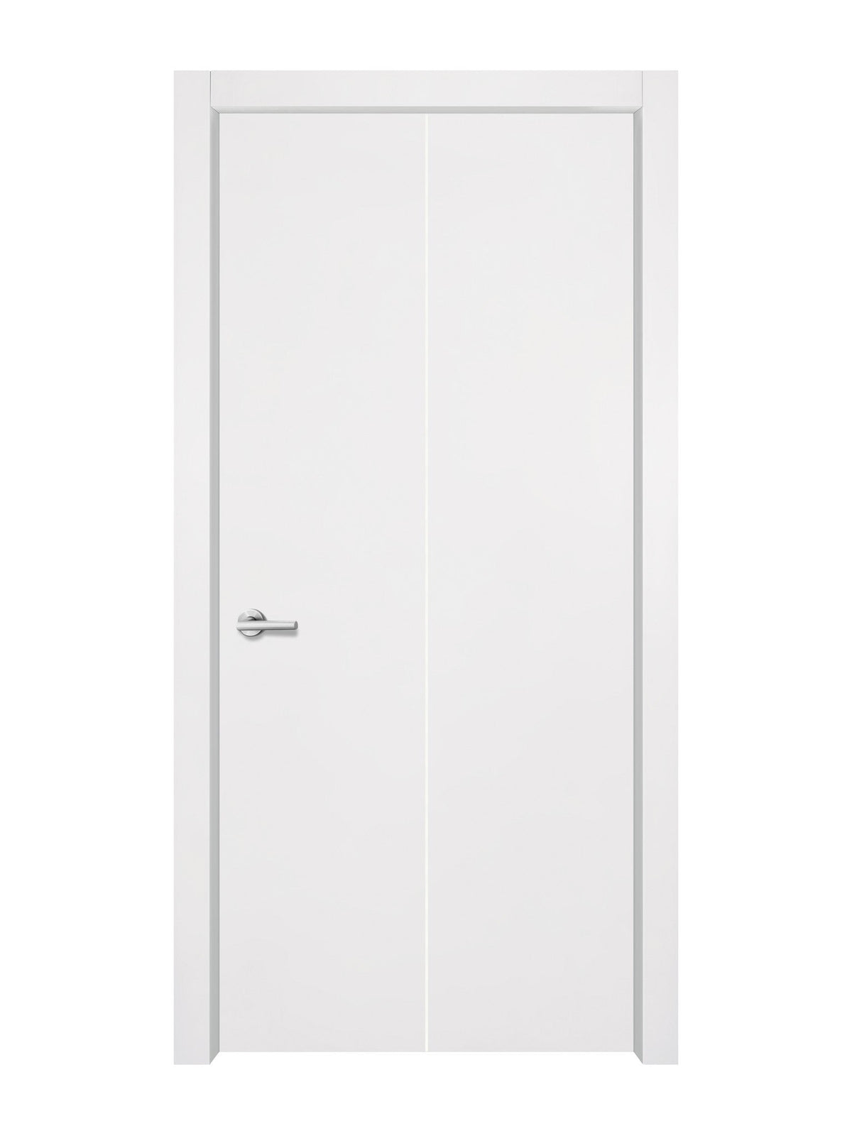 Glacier White Interior Double Door Slabs - Aliyah 1C Concave Design in Bright White epoxy