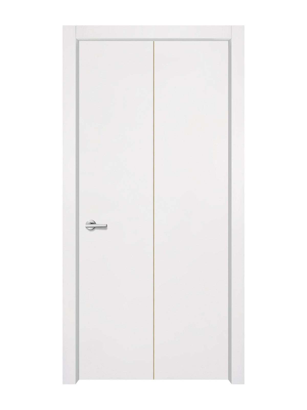 Glacier White Interior Double Door Slabs - Aliyah 1C Concave Design in Almond Cream epoxy