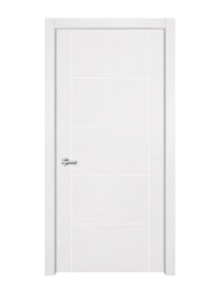 Glacier White Interior Door Slab - Scala 4 Concave Design in Bright White epoxy