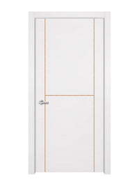Glacier White Interior Door Slab - Scala 1 Concave Design in Copper Pearl epoxy