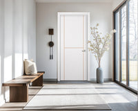 Glacier White Interior Door Slab - Scala 1 Concave Design in Copper Pearl epoxy, detail view